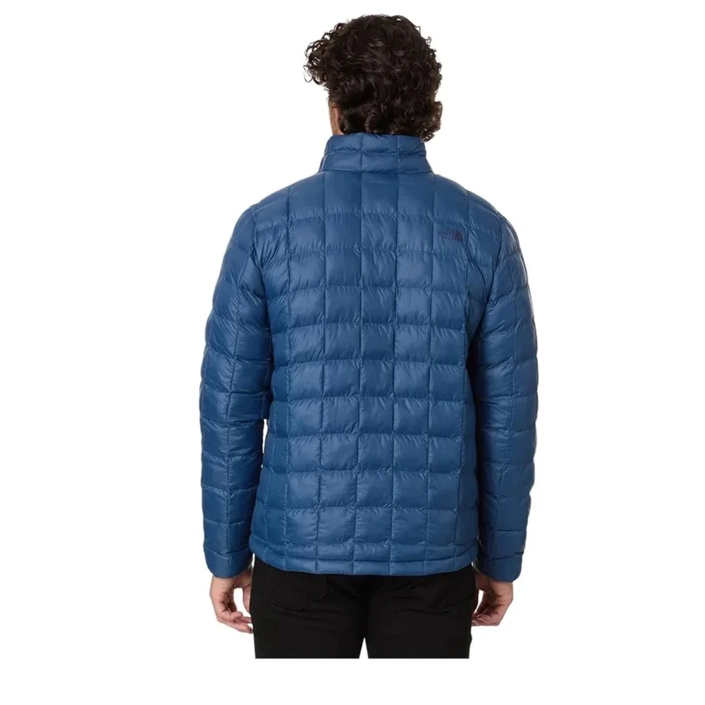 The North Face Mens ThermoBall Eco Puffer Jacket Blue Full Zip Quilted Coat L